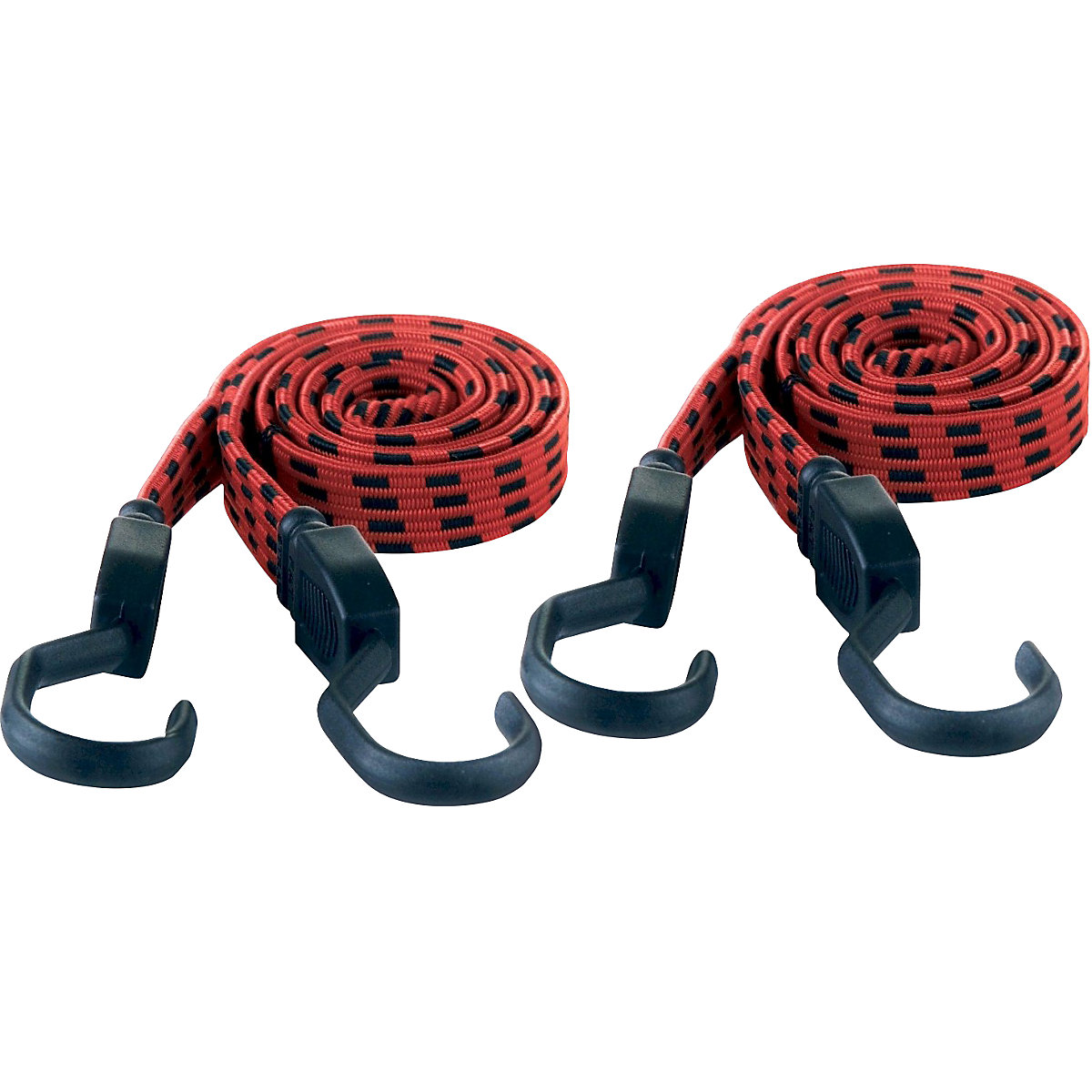 KRANE Gummi-Spanngurt, schwarz / rot, VE 2 Stk, Länge 1200 mm-0