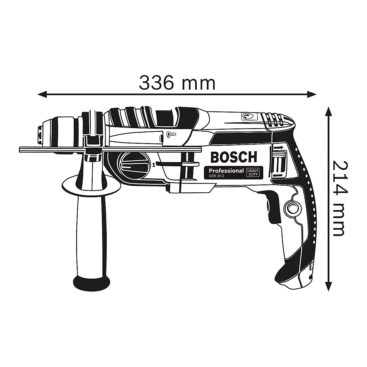 Klopboormachine GSB 20-2 Professional – Bosch (Productafbeelding 5)-4