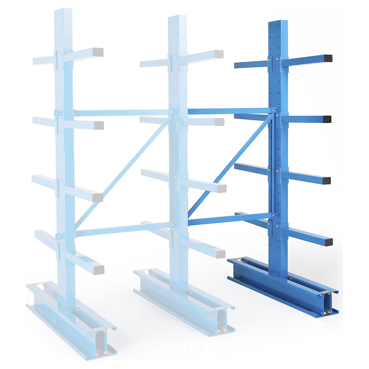 Medium Duty Double-Sided Cantilever Racking Extension System, Medium Duty Double-Sided Cantilever Racking Extension System, Medium-Duty Double Sided Cantilever Racking Extension System, 8 x 700mm Deep Arms-0