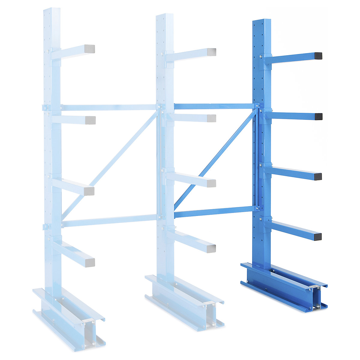 Medium Duty Single-Sided Cantilever Racking Extension System, Medium Duty Single-Sided Cantilever Racking Extension System, Medium-Duty Single Sided Cantilever Racking Extension System, 4 x 1200mm Deep Arms-0