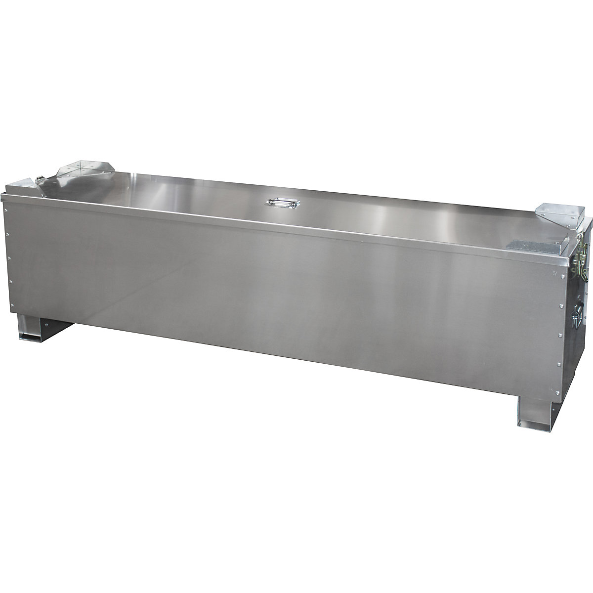 Opslagbak voor tl-buizen ALU – eurokraft pro, inhoud = 390 l, l x b x h = 2100 x 465 x 585 mm-0
