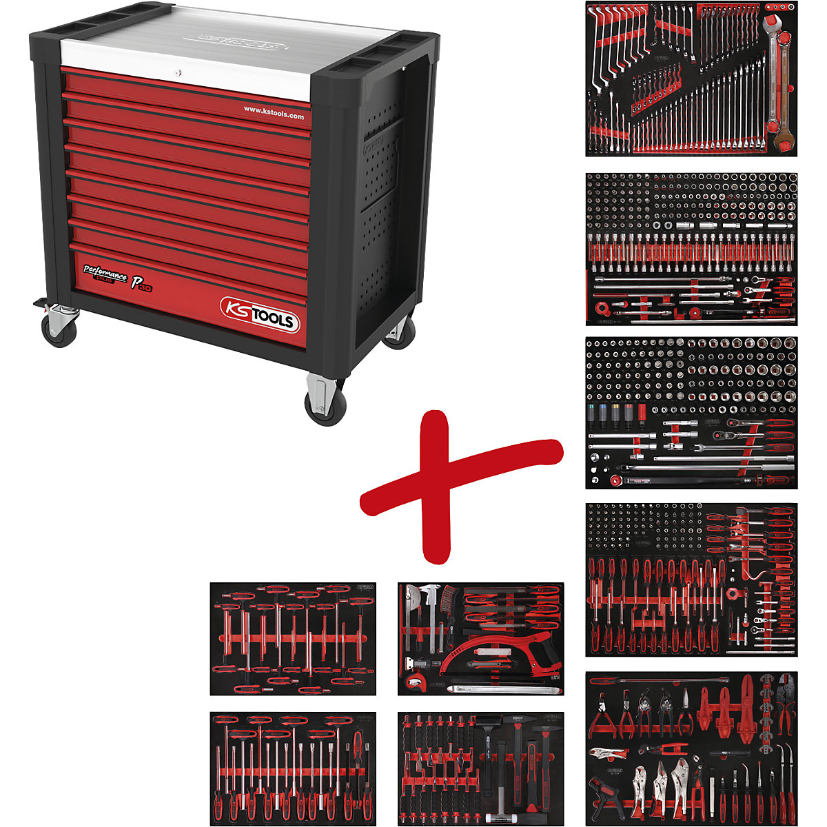 PERFORMANCEplus Werkstattwagen P30 KS Tools