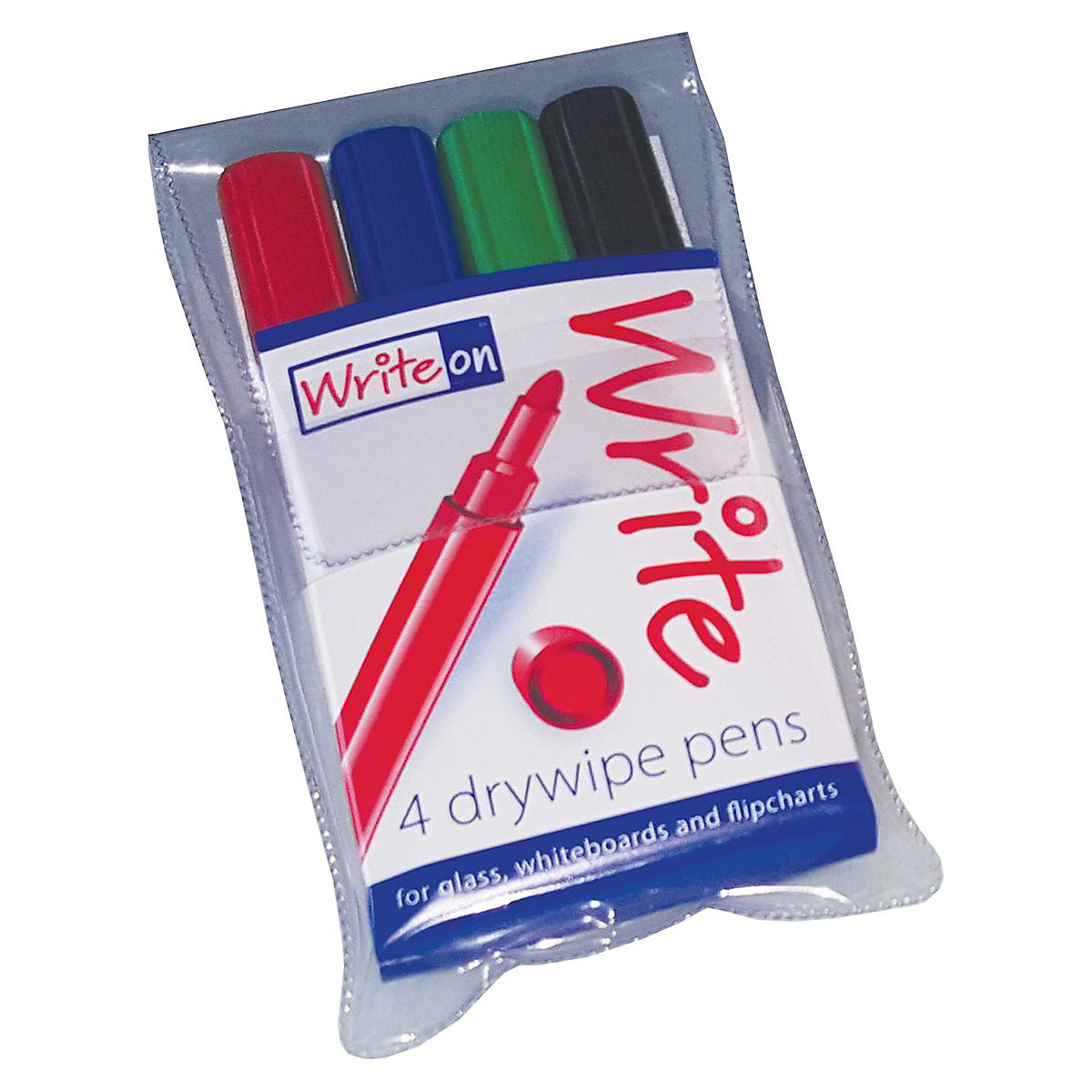 Pack Of 4 - Quick Drying Drywipe Whiteboard Pens