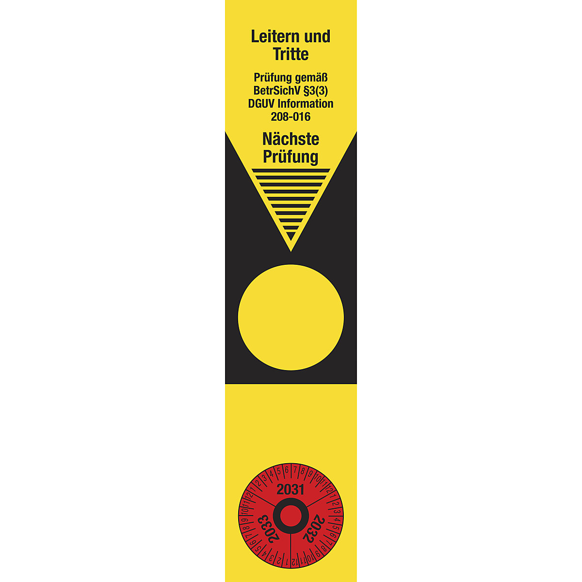 Plakette DGUV I 208-016 Leitern/Tritte