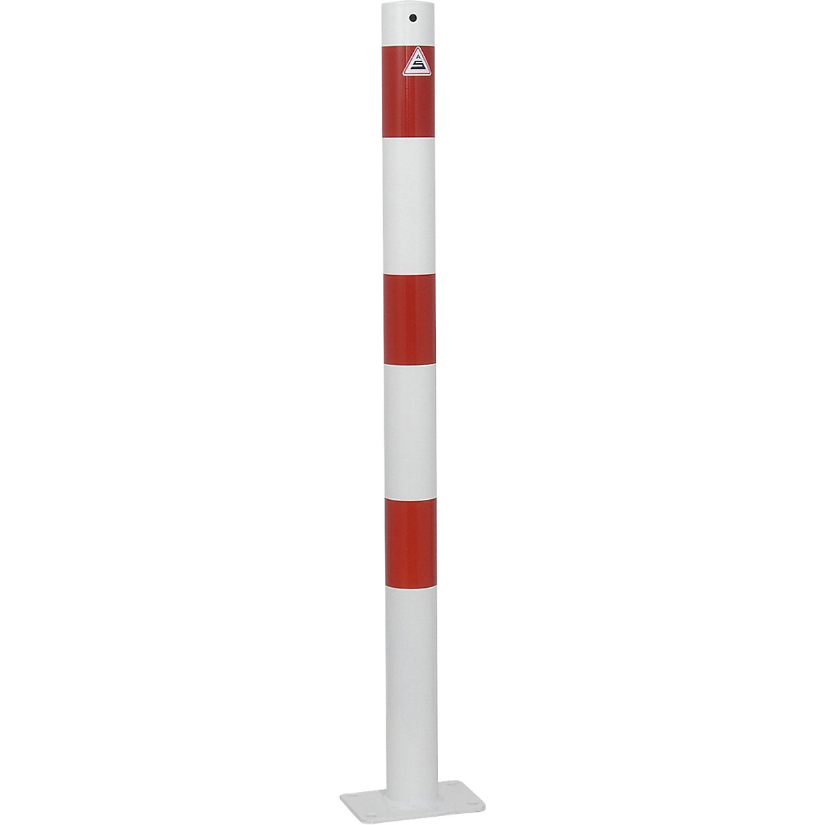 Potelet de délimitation, Ø 60 mm, blanc / rouge – Schake