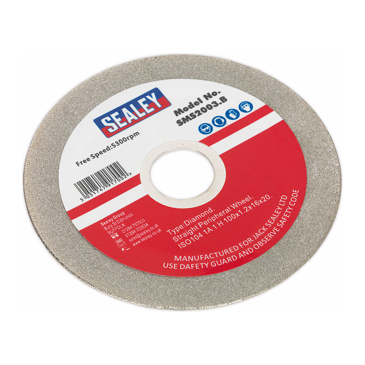 Sealey 100mm Diamond Coated Grinding Disc for SESMS2003