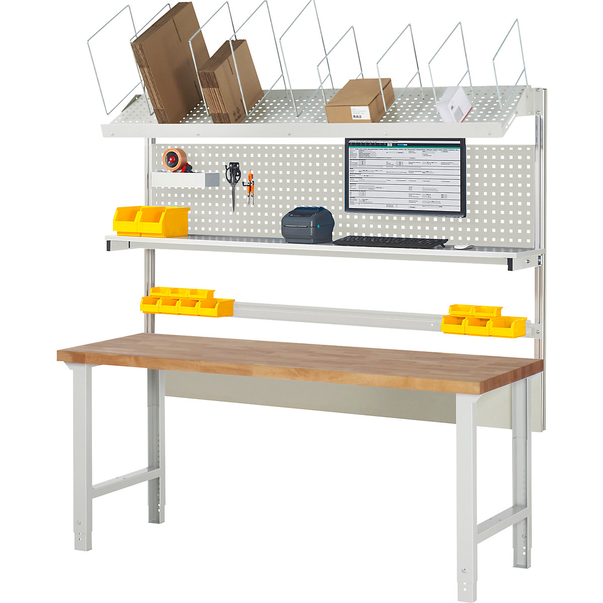 Werkbank met systeemopbouw serie 7000 – eurokraft pro