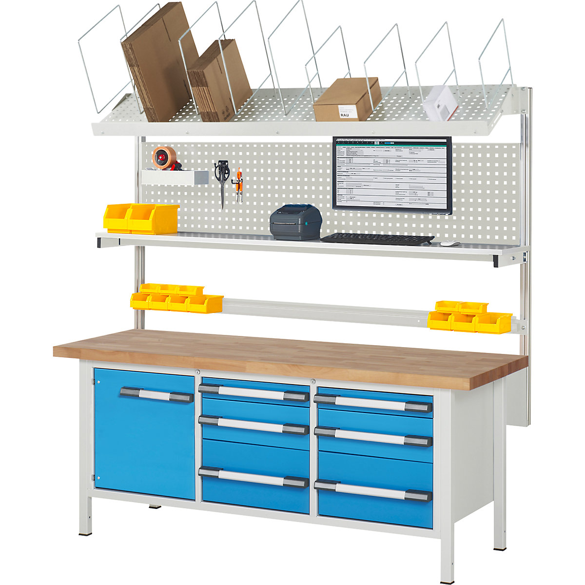 Werkbank met systeemopbouw serie 8000 – eurokraft pro