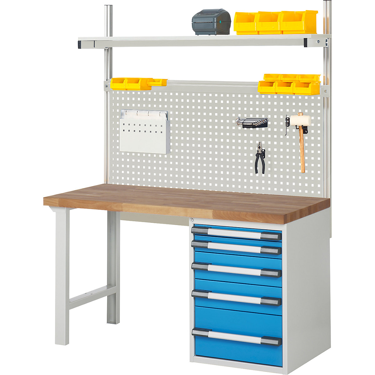 Werkbank mit Systemaufbau Serie 7000 eurokraft pro