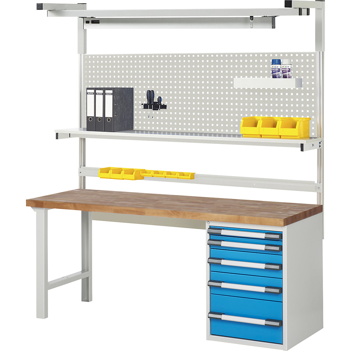 Werkbank mit Systemaufbau Serie 7000 eurokraft pro