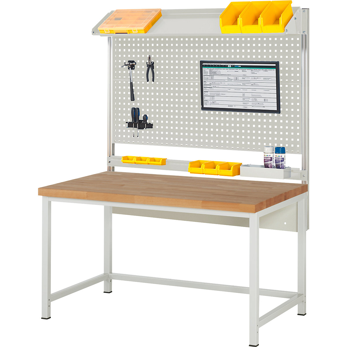 Workbench with Series 8000 modular system - eurokraft pro