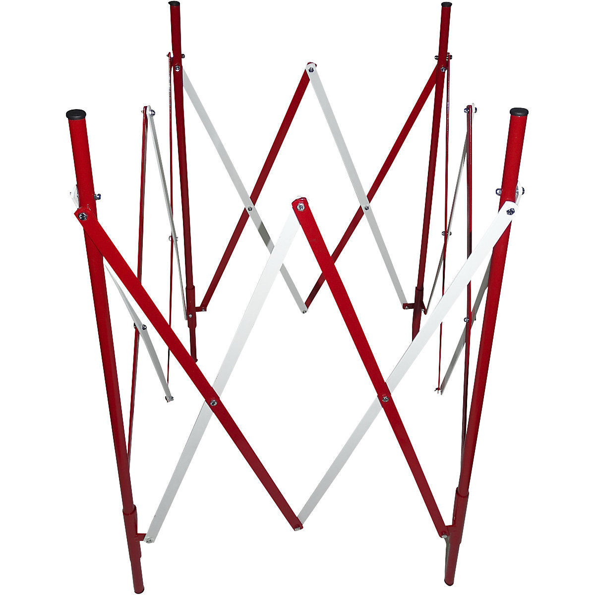 Schachtbarrière, uittrekbaar – Mottez, l x b = 1000 x 1000 mm, VE = 1 stuk, rood / wit-0