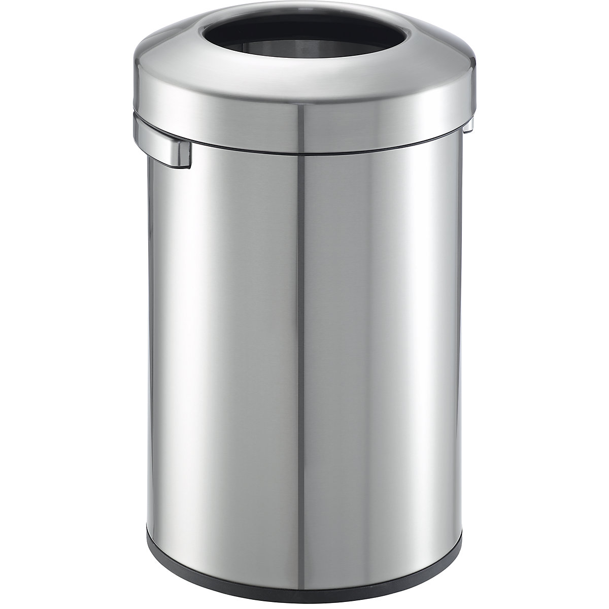 Design-Abfallsammler, Edelstahl EKO, Volumen 50 l, HxØ 597 x 370 mm, Edelstahl-0