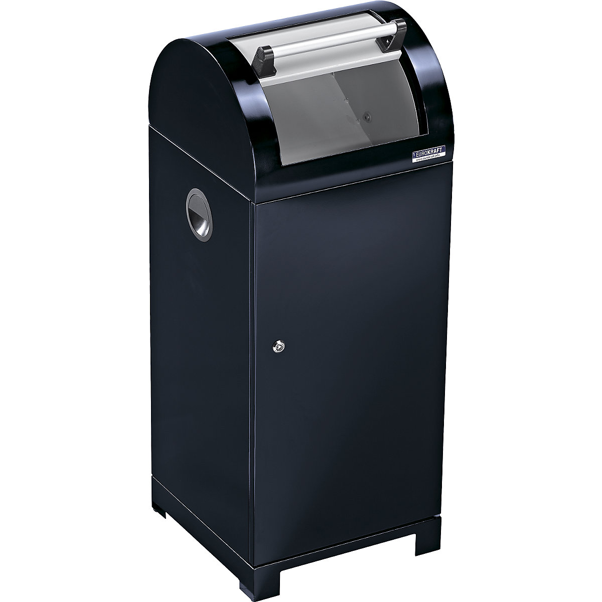 EUROKRAFTpro System-Wertstoffsammler, Volumen 70 l, BxHxT 400 x 1020 x 450 mm, mit Innenbehälter, handbetätigt, schwarz / grau
