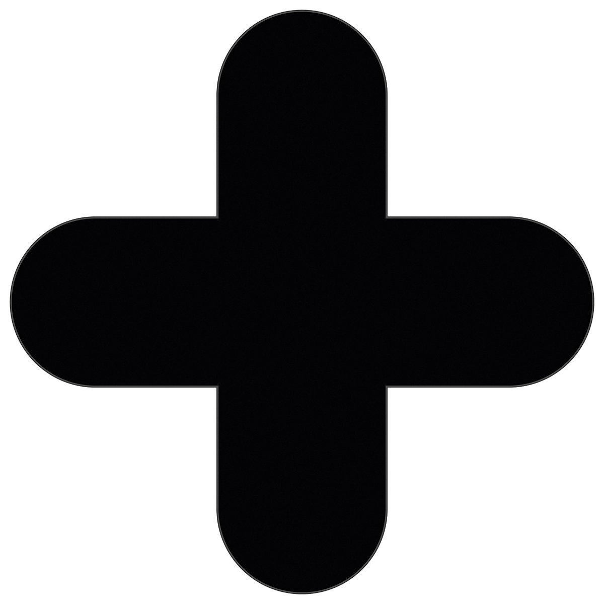 PVC-Bodenmarkierungen, Kreuz-Form, VE 50 Stk, schwarz