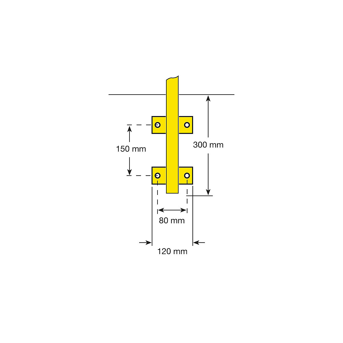 Rammschutz-Bügel, Rundrohr 48/2 mm (Produktabbildung 3)-2
