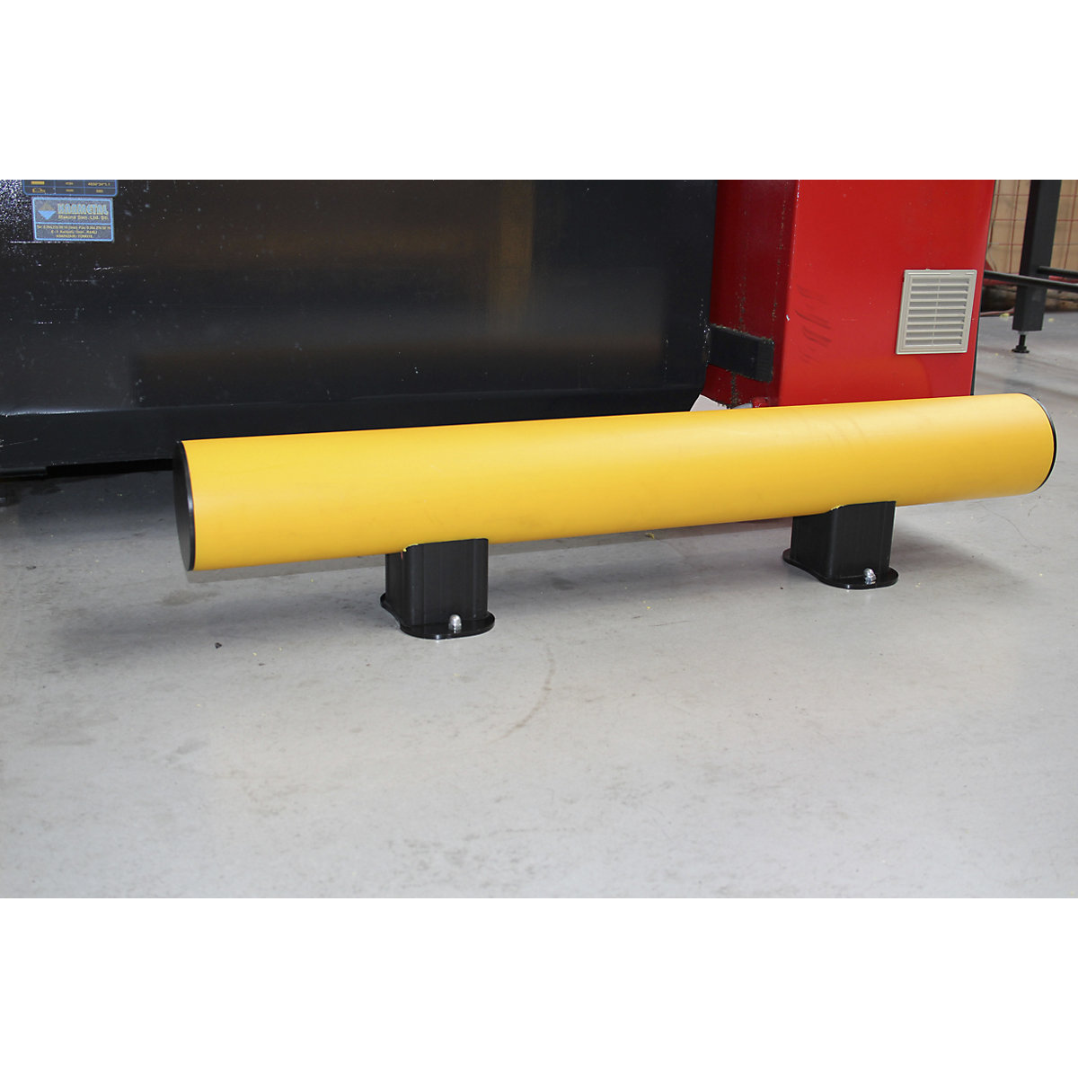 Rammschutz-Planke MINI, Höhe 198 mm, gelb, Länge 1200 mm, Kunststoff, zum Aufdübeln