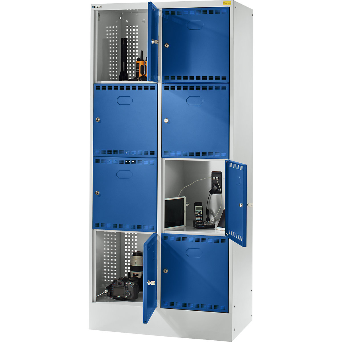 Akkumulátortöltő szekrény zárható rekeszekkel – LISTA (Termék képe 6)-5