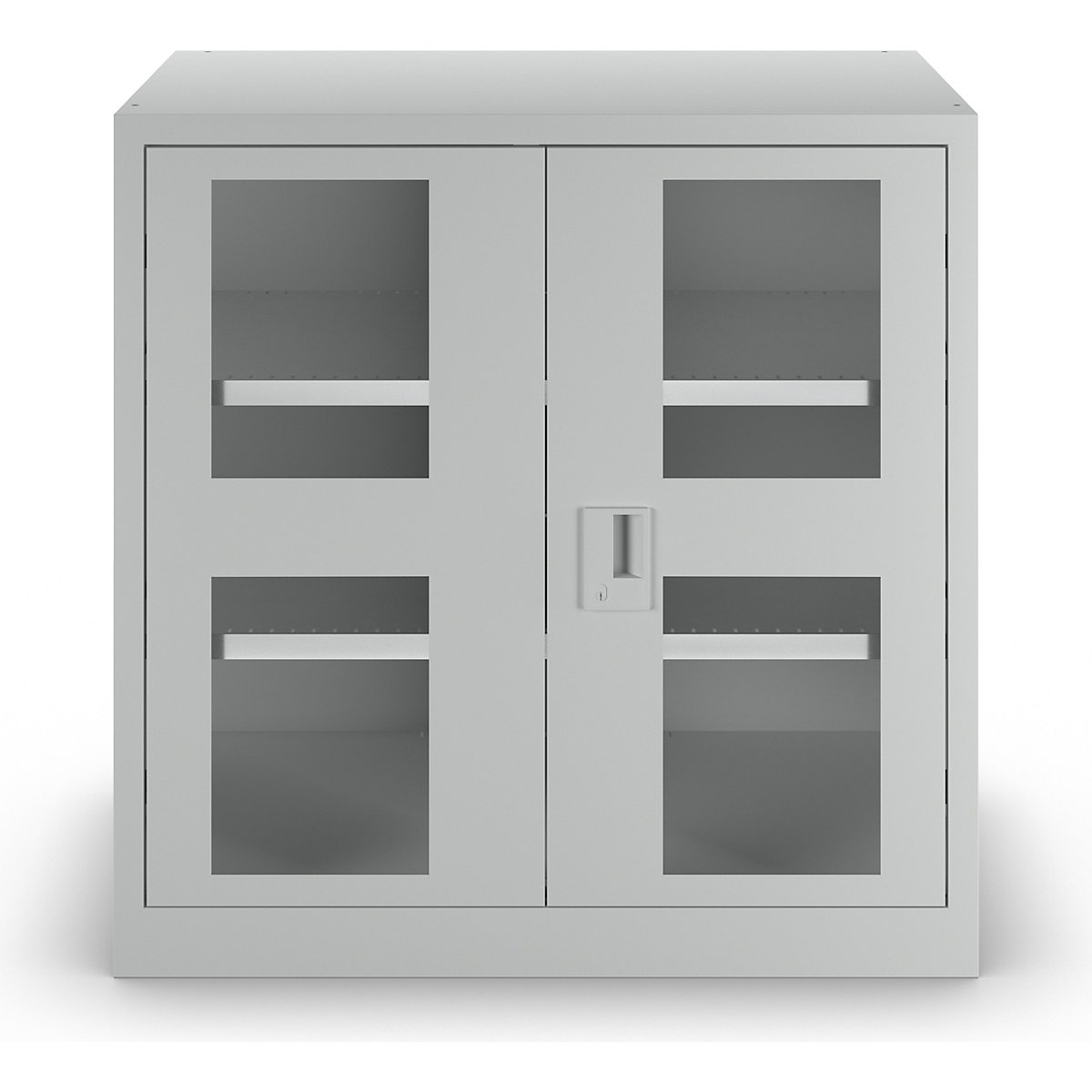 Szárnyasajtós szekrény, 2 polc – LISTA (Termék képe 2)-1