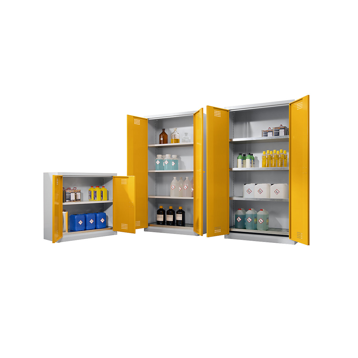 Felfogótálcás és vegyszertároló szekrény – eurokraft basic (Termék képe 2)-1