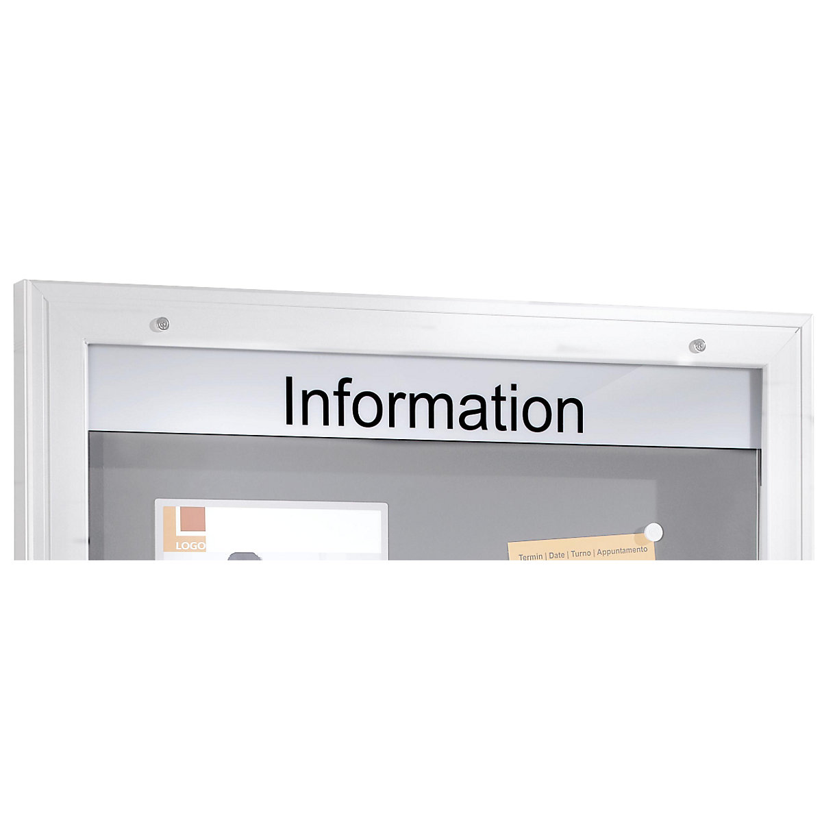 Șină de text pentru avizier, material acrilic alb, înălțime 100 mm, inscripționată conform specificațiilor-0