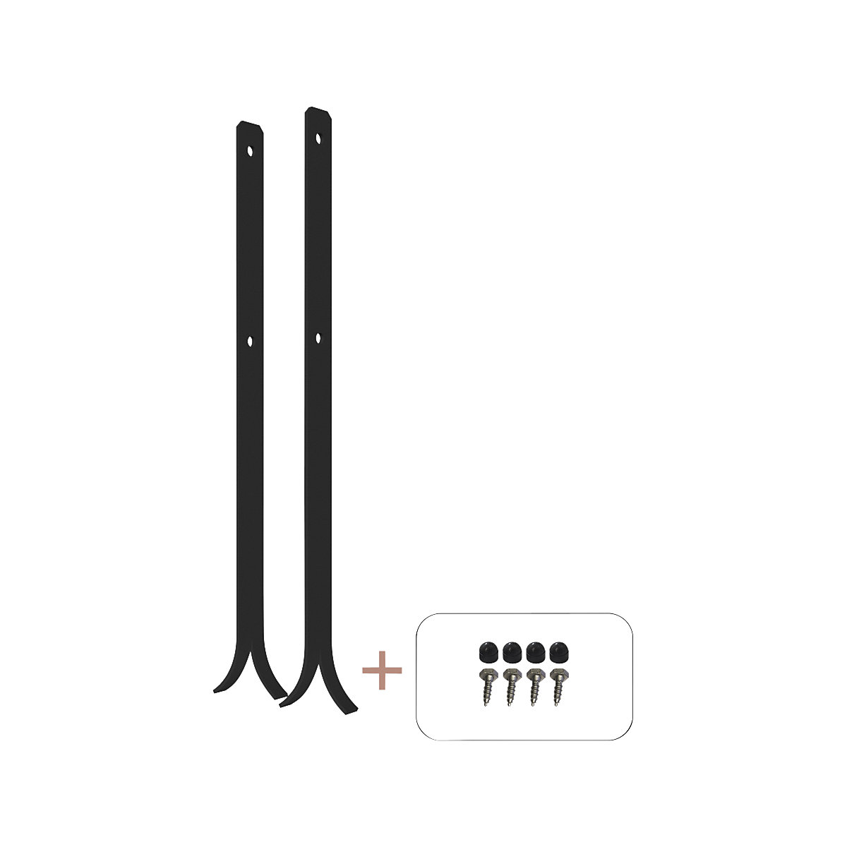 Bază pentru stâlp Universal, î. x lăț. x ad. 600 x 40 x 5 mm, negru-0