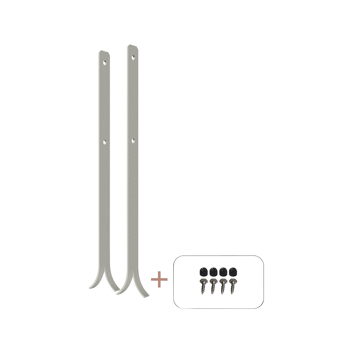 Bază pentru stâlp Universal, î. x lăț. x ad. 600 x 40 x 5 mm, argintiu-0