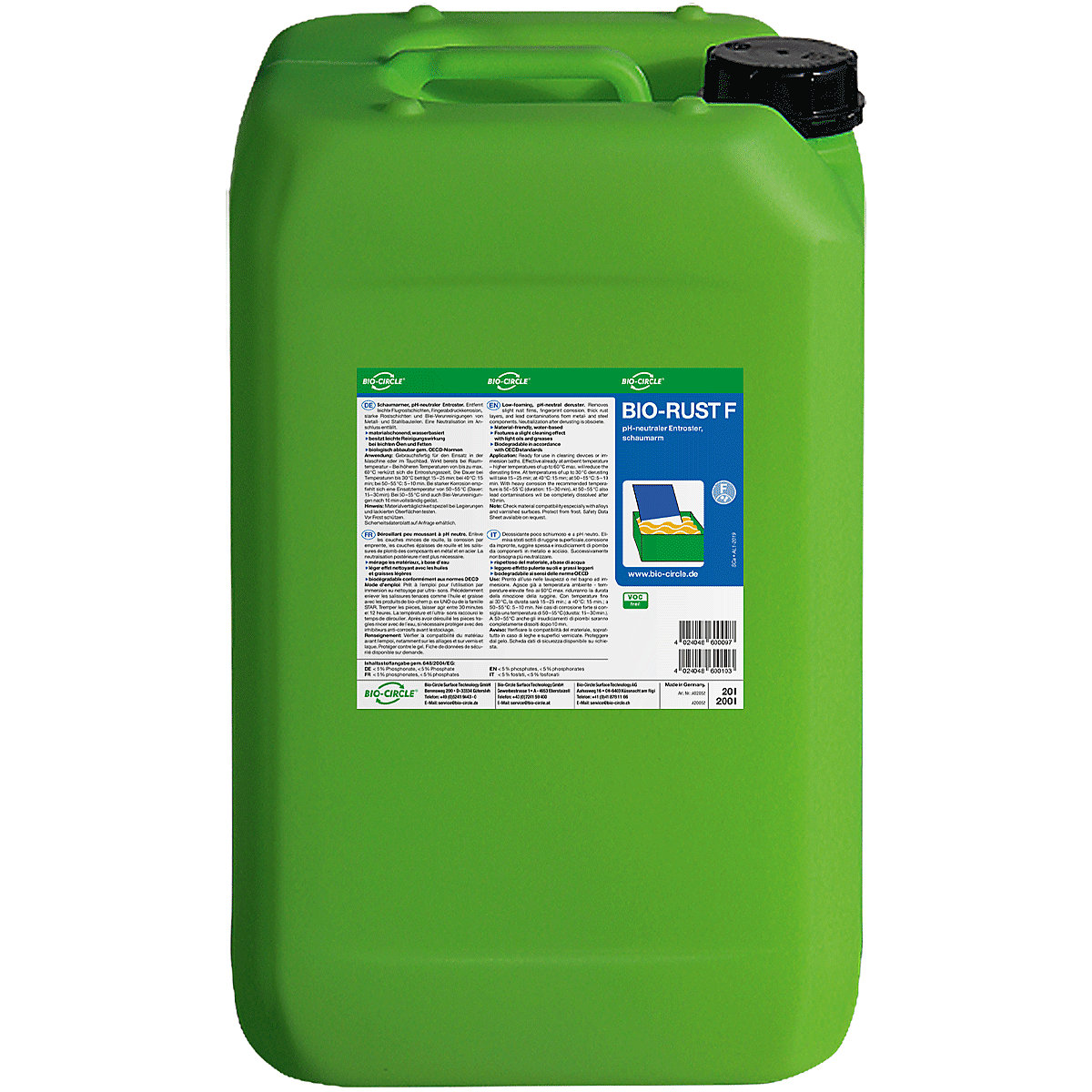 Soluție pentru îndepărtarea ruginii BIO-RUST F – Bio-Circle