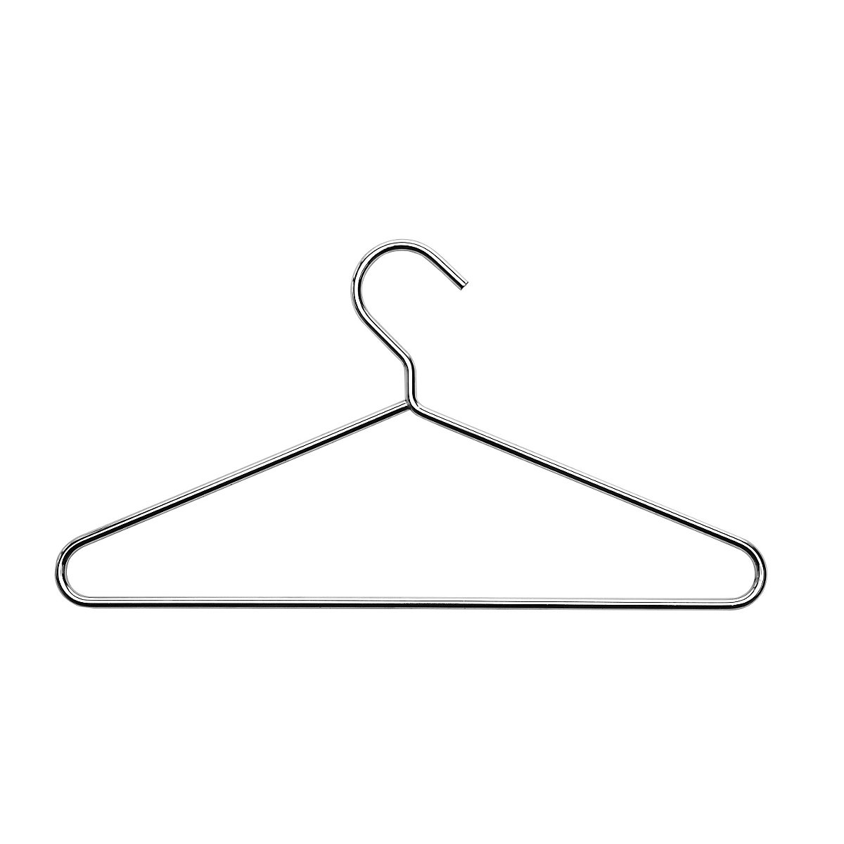 Umeraș, oțel rotund masiv, cromat, cu bară pentru pantaloni, amb. 10 buc.-0