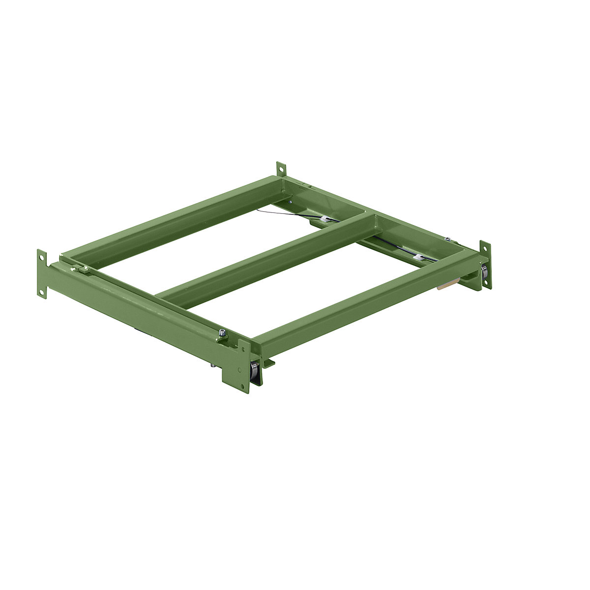 Cadru extensibil – LISTA, lăț. x ad. 890 x 860 mm, capacitate portantă 1000 kg, extensibil 65%, verde reseda-0