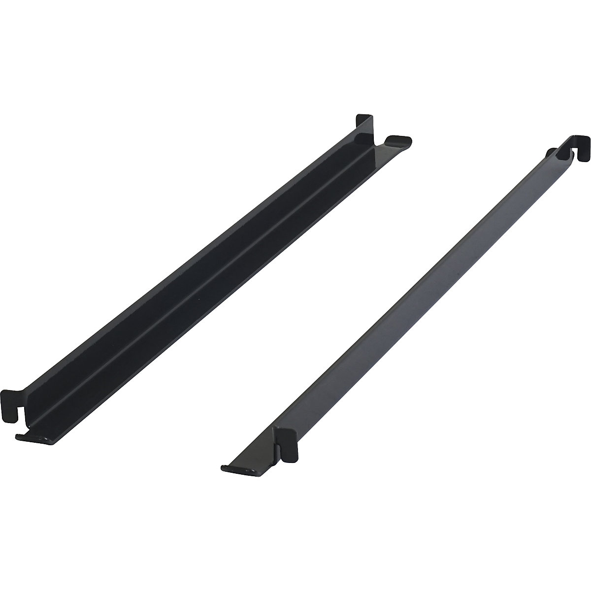 Șine de susținere CustomLine – eurokraft pro, lungime 618 mm, amb. 2 buc., gri antracit RAL 7016-0