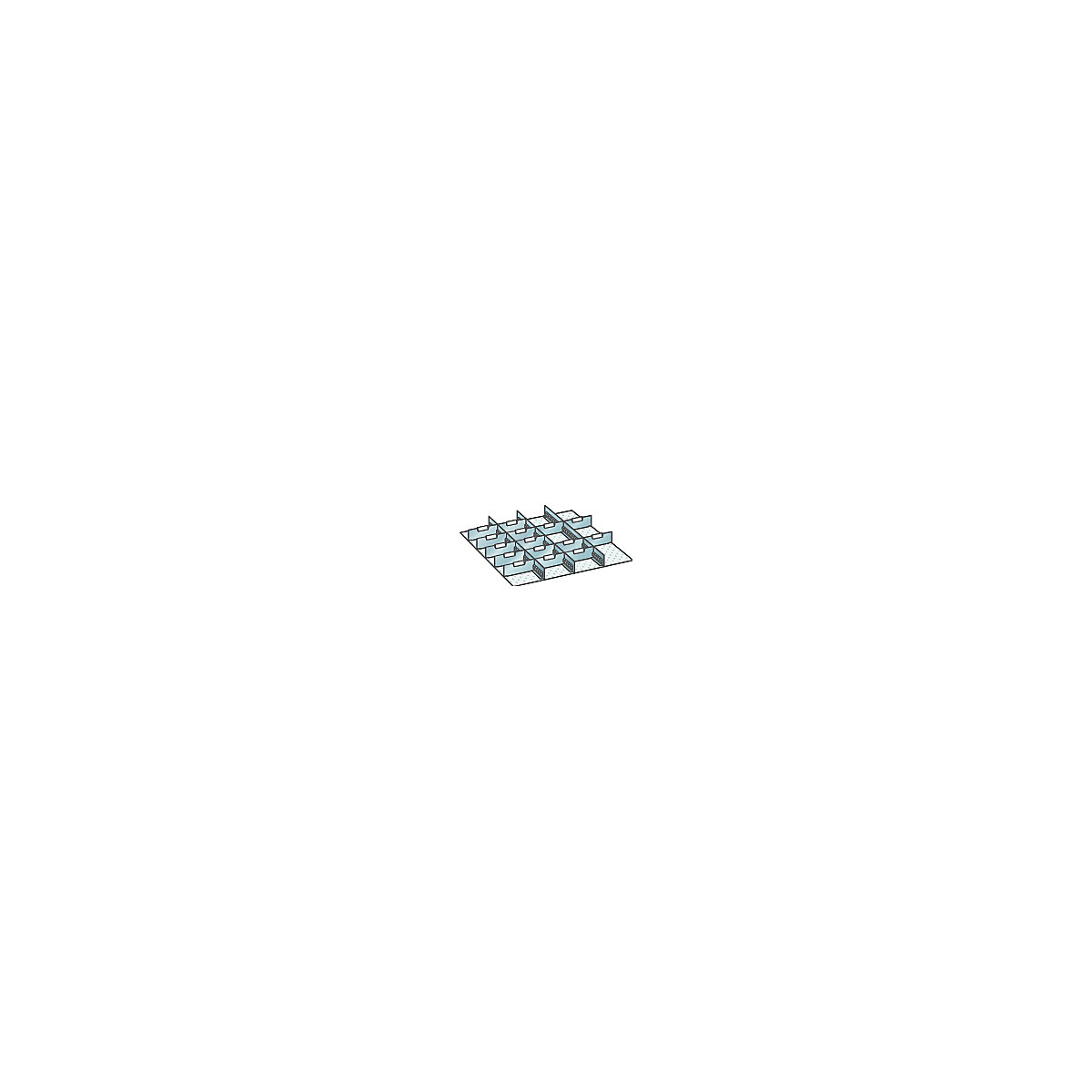 Set de compartimentare pentru dimensiune sertar 612 x 612 mm – LISTA