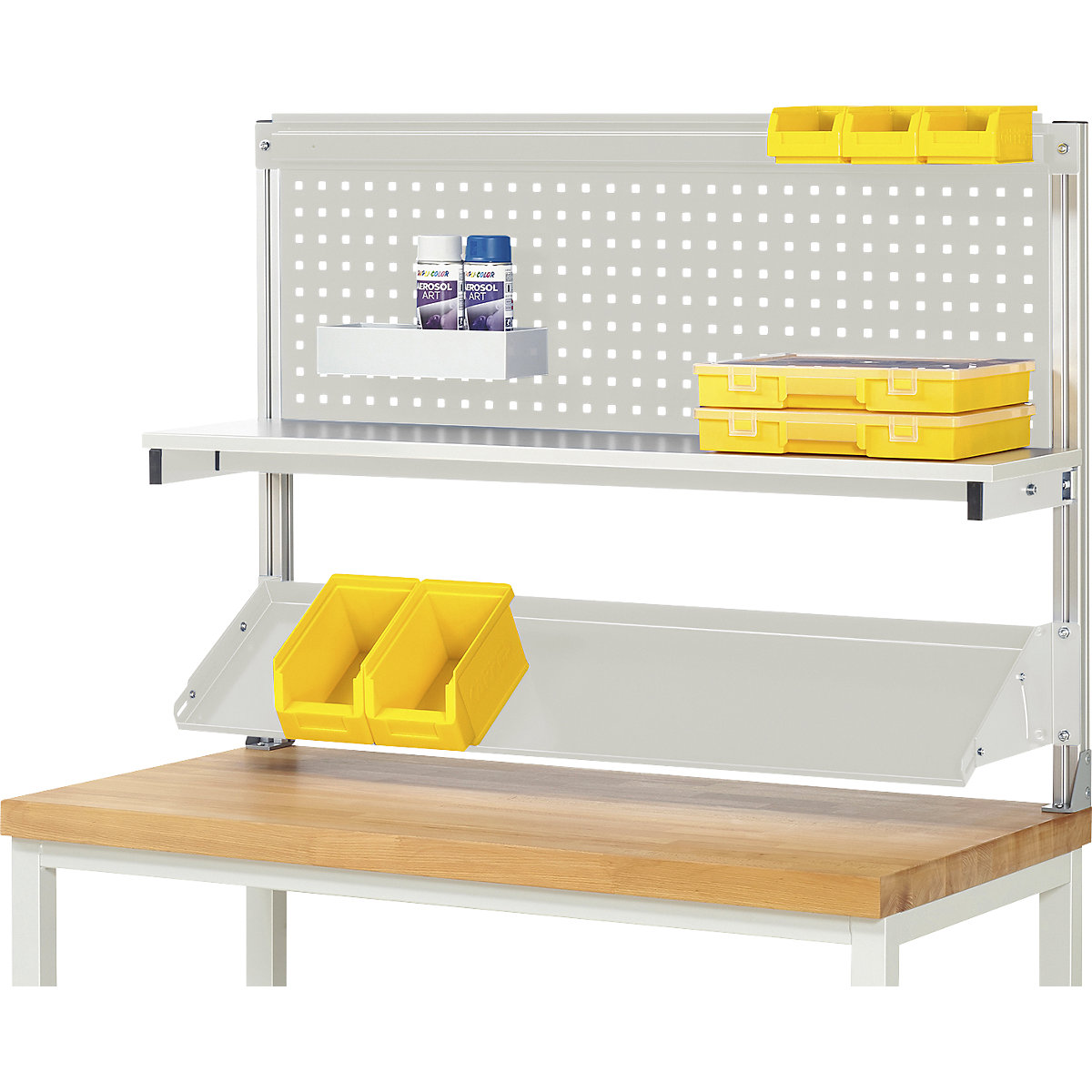 Set structură modulară 7 – RAU, pentru banc de lucru, lăț. x ad. x î. 1250 x 350 x 900 mm-0