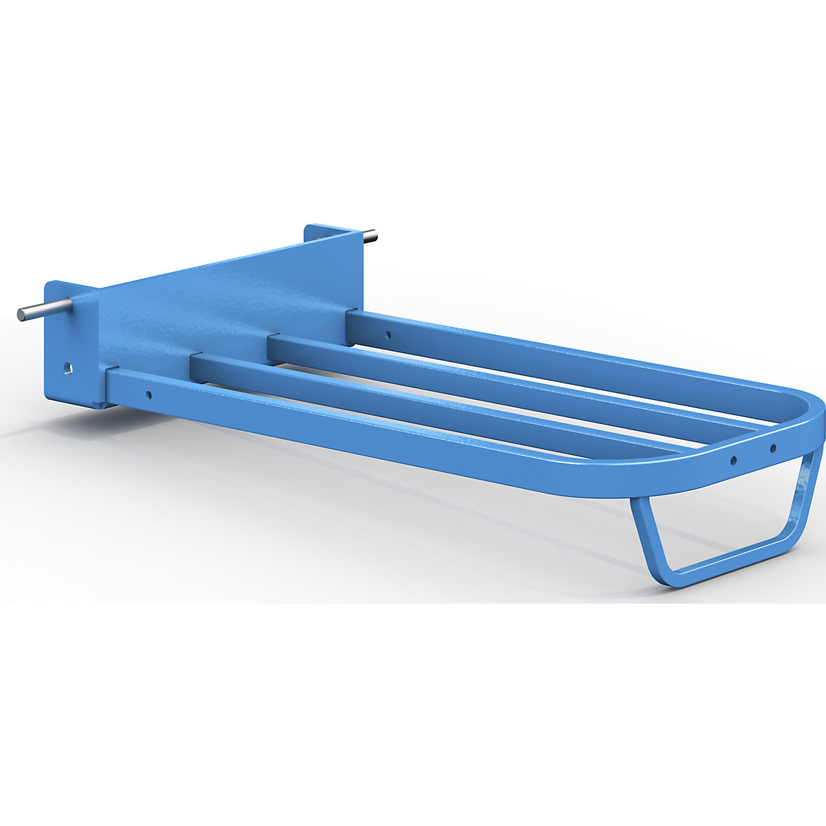 Liză, platformă pentru pachete – eurokraft pro, lăț. x ad. 430 x 250 mm, cu mâner, albastru deschis RAL 5012-3
