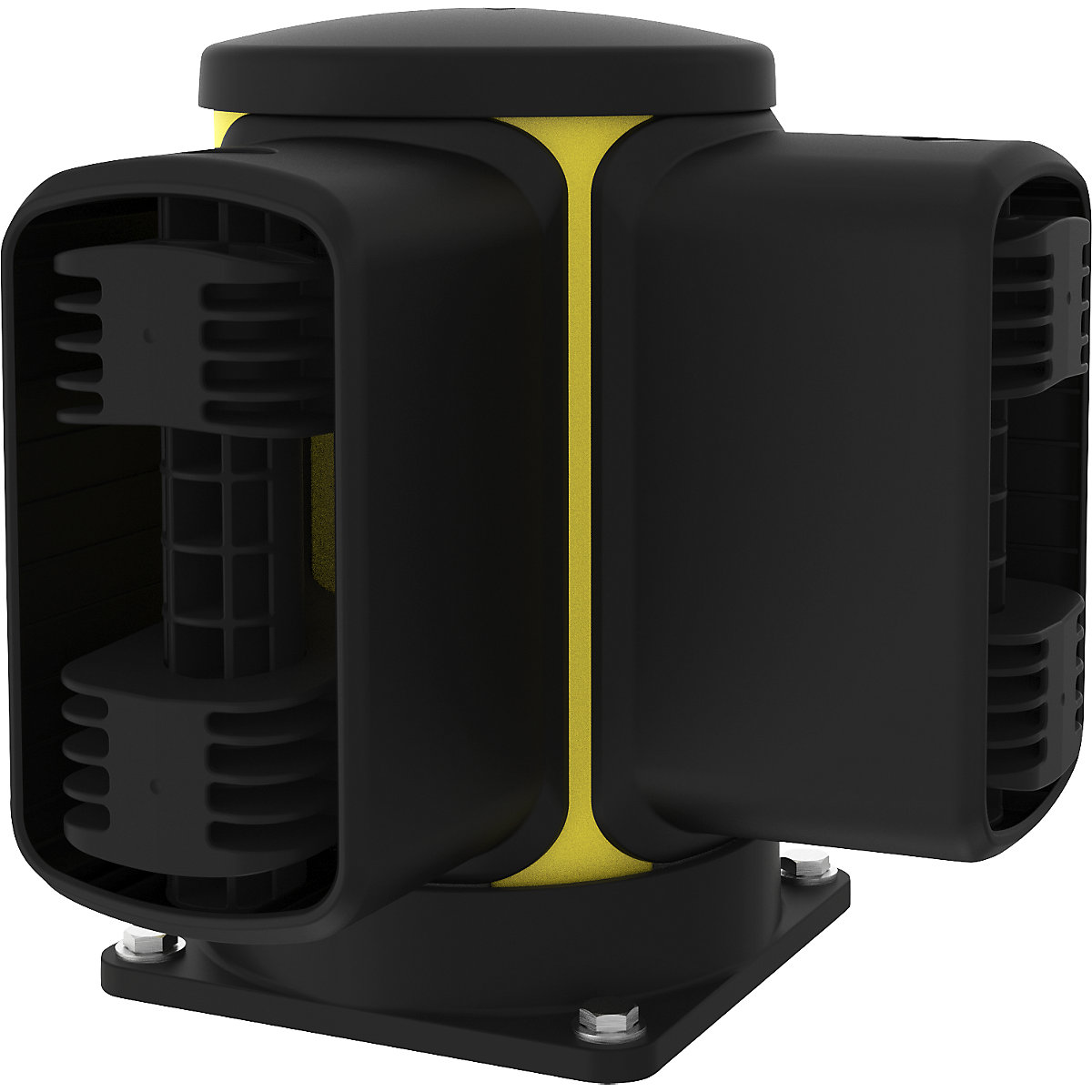 Bolardo de esquina anticolision X-Protect – Axelent, altura 350 mm, dos conexiones, en forma de L-0