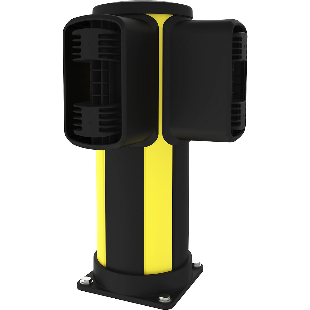 Bolardo de esquina anticolision X-Protect – Axelent, altura 610 mm, dos conexiones, en forma de L-0
