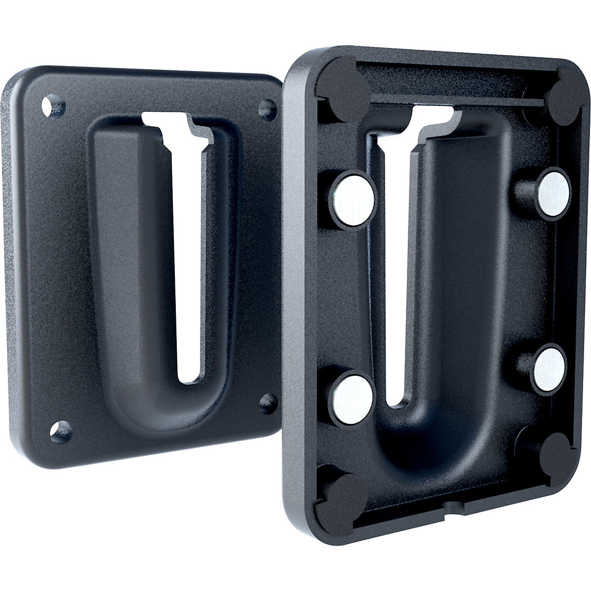 Clip de pared – Skipper, para barrera de cinta, negro-0