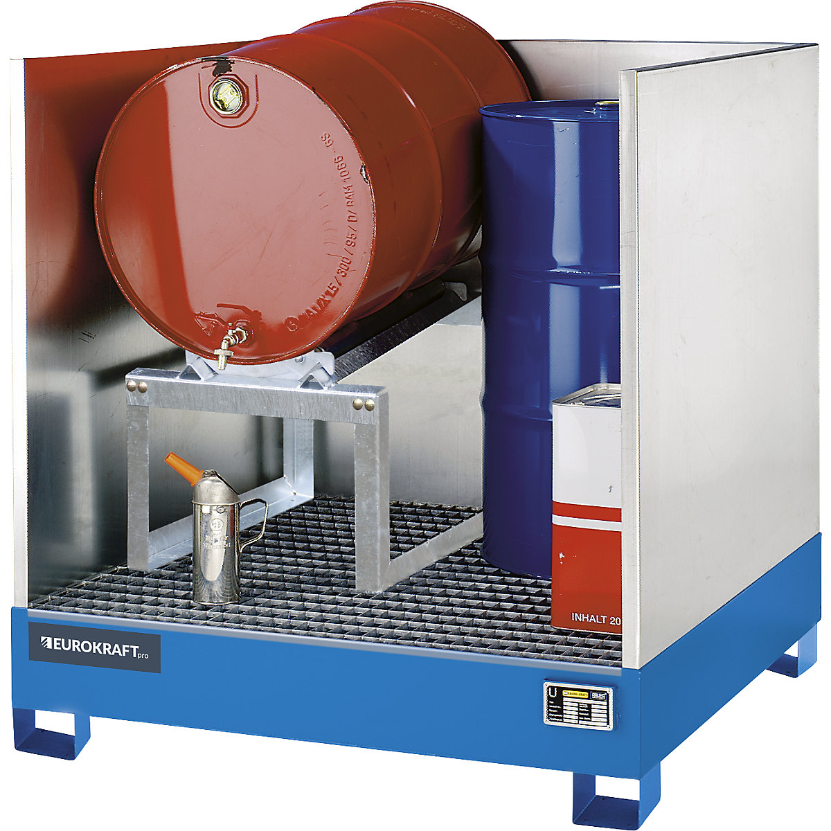 Pared de protección contra salpicaduras, por 3 lados – eurokraft pro (Imagen del producto 2)-1