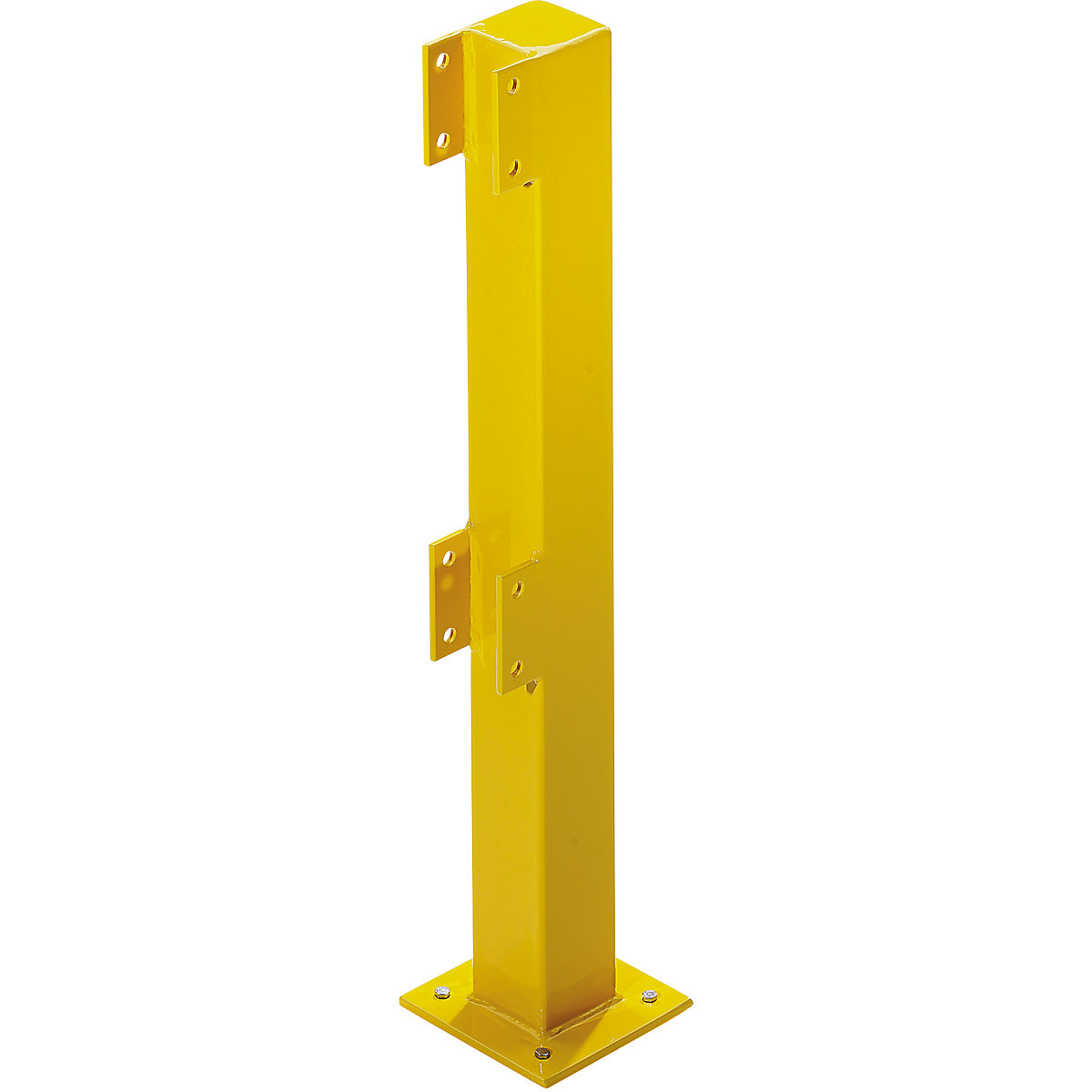 Poste para barandillas de seguridad – CrashStop, para interiores, altura 500 mm para 1 barra, poste final-0