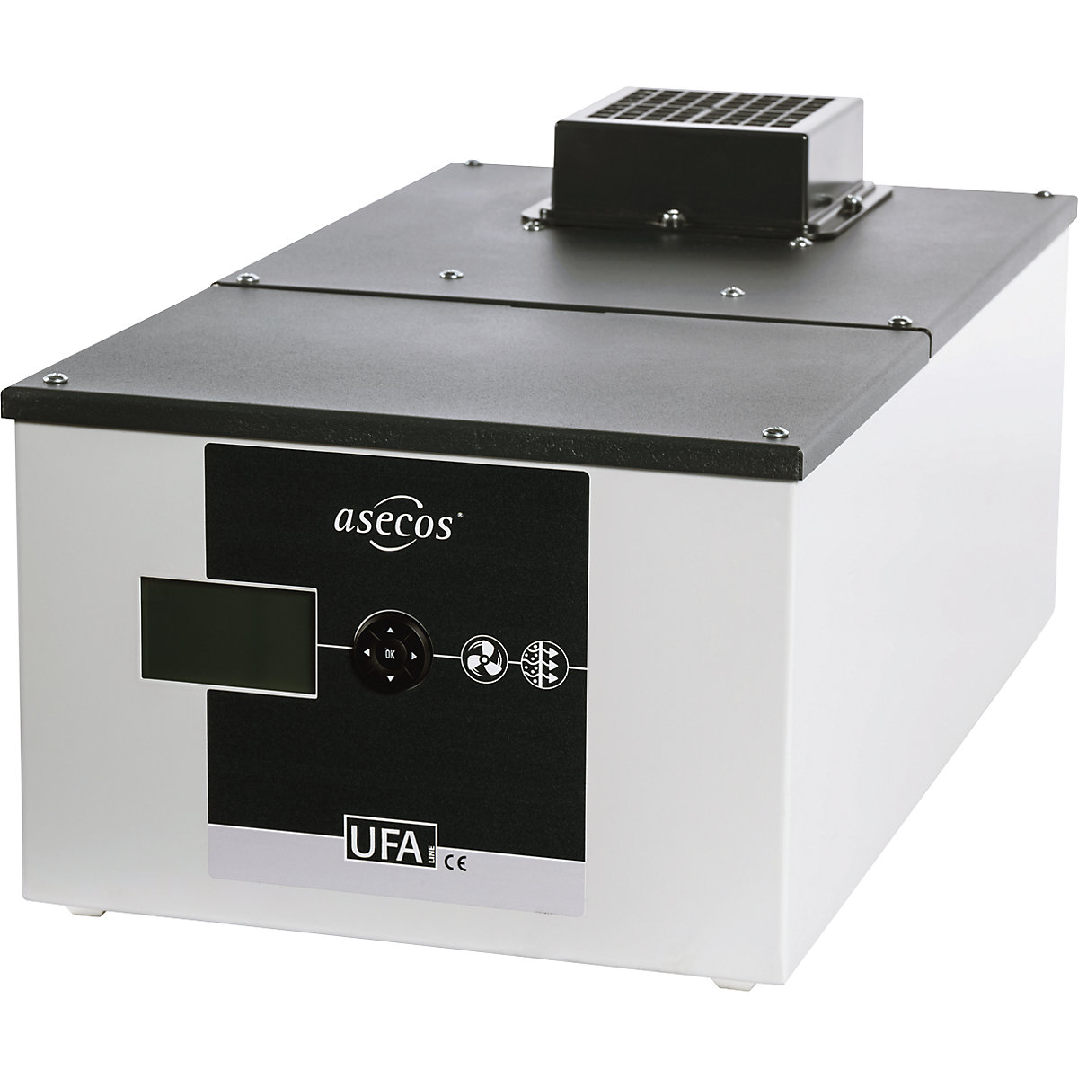 Caja-filtro de recirculación de aire – asecos, con control de extracción de aire, H x A x P 256 x 308 x 555 mm-0