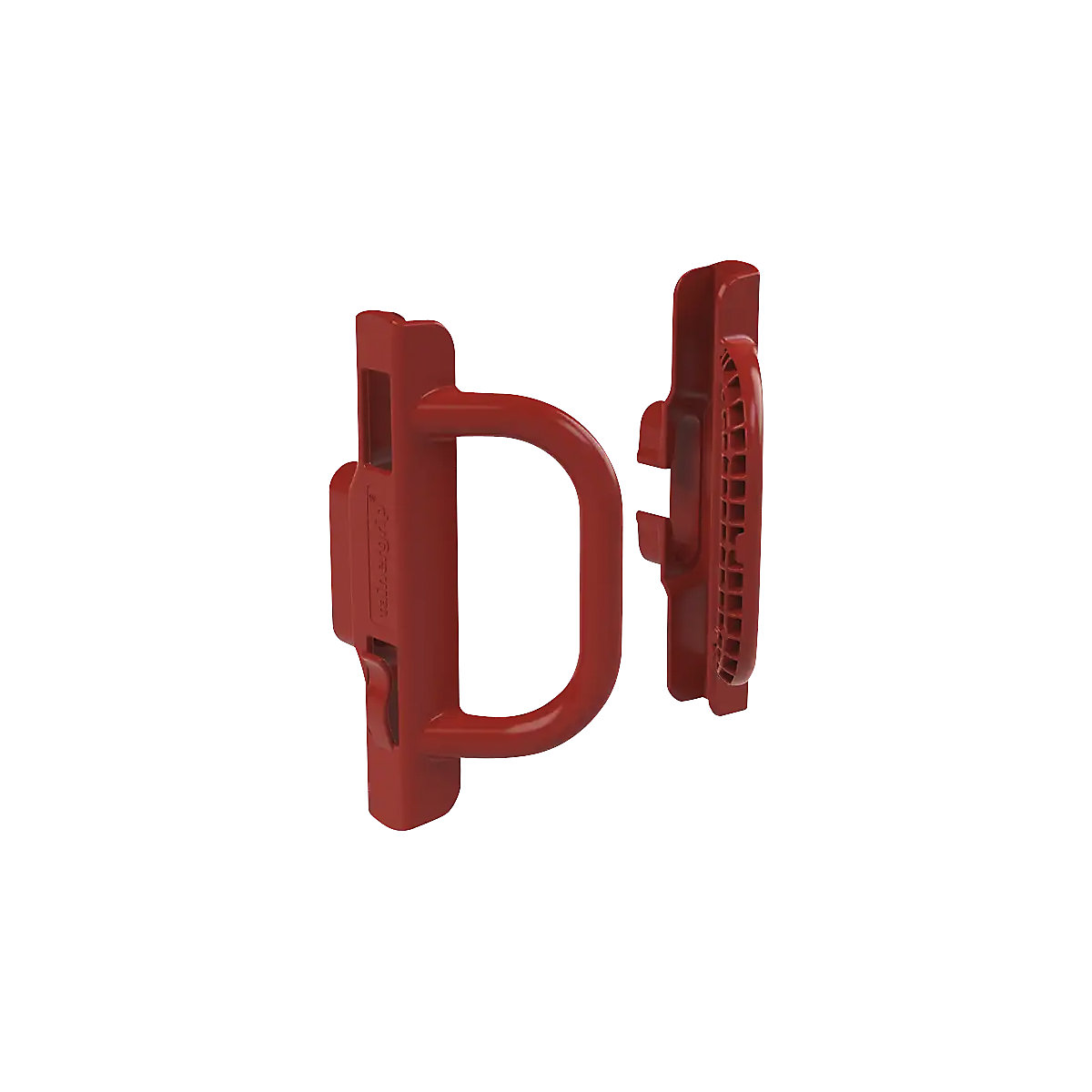 Juego de asas de plástico, para contenedor rodante, 2 asas, en rojo-0