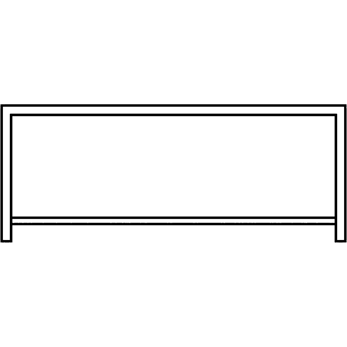 Piétement avec tablette intermédiaire – C+P (Illustration du produit 2)-1