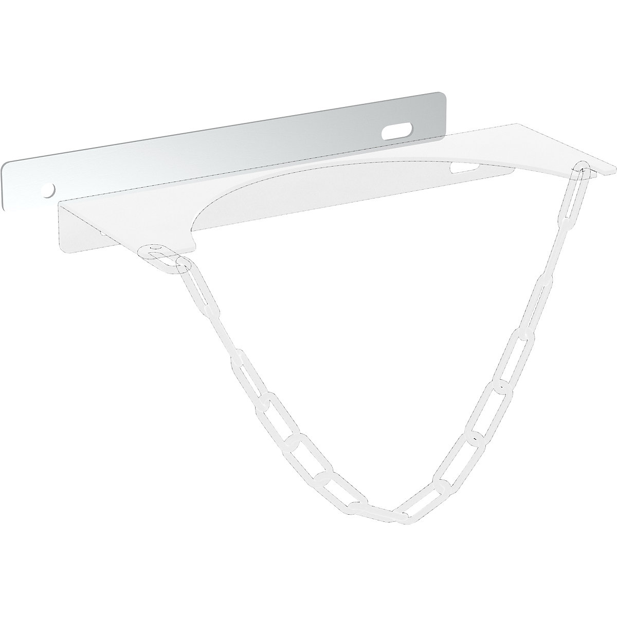 Plaque de fixation sur paroi grillagée – eurokraft basic, pour fixation murale de bouteilles de gaz de Ø max. 140 mm, pour 1 bouteille-0