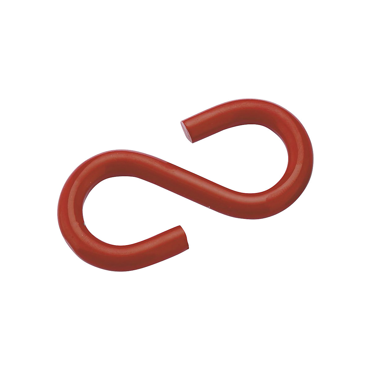 Crochet en S, en acier gainé de plastique, lot de 10, rouge-0