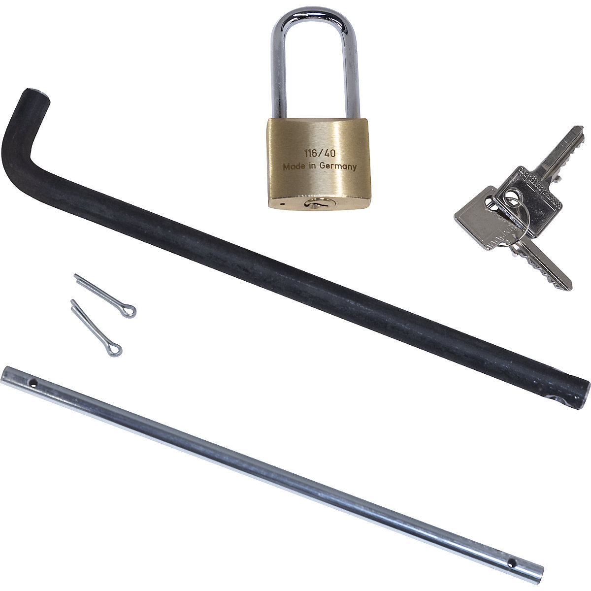 Kit de verrouillage avec serrure – FALCON, fixe le couvercle à l'entonnoir, pour entonnoir IBC XL-0