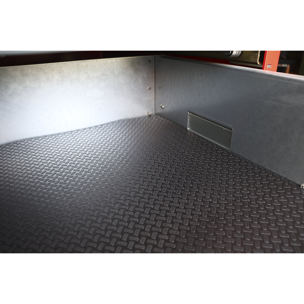 Tapis antidérapant, pour caisse-palette grillagée, noir-0