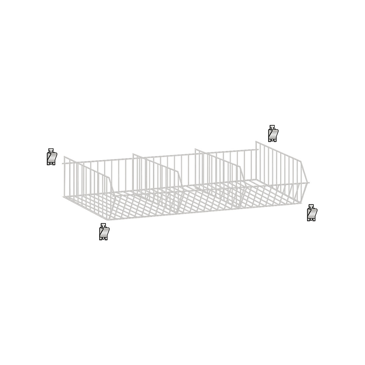 Panier grillagé – SCHULTE (Illustration du produit 2)-1