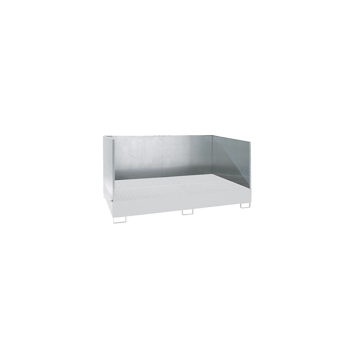 Panneau anti-projection sur 3 côtés – eurokraft pro, pour cuve de rétention L x l 2690 x 1650 mm, 3 côtés-0
