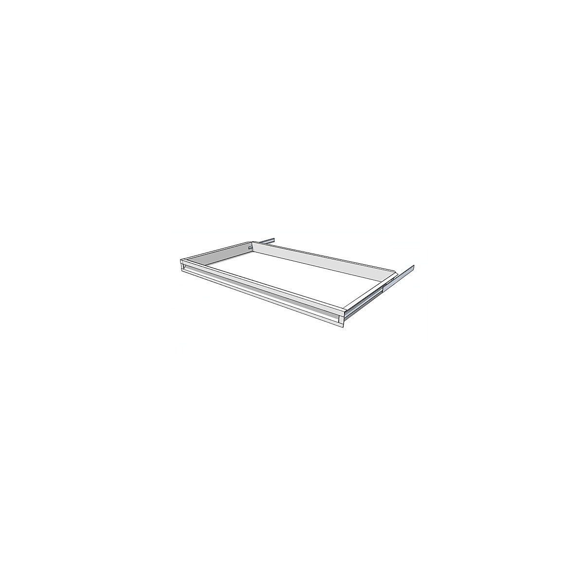 Tiroir pour armoire et rayonnage combinés, hauteur 65 mm, pour profondeur rayonnage 500 mm-0