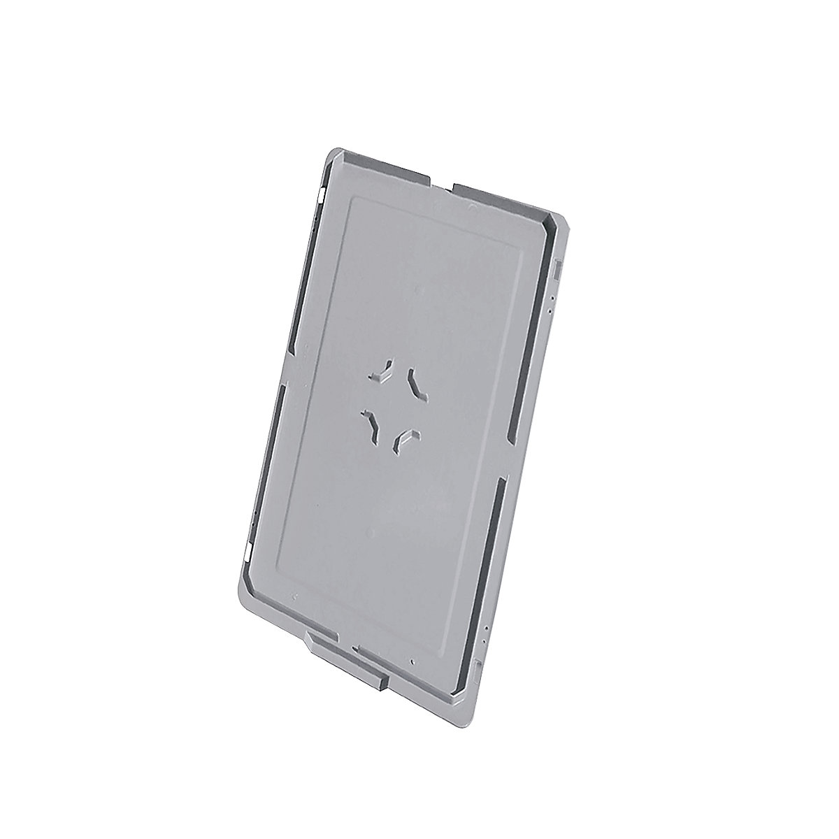 Coperchio per contenitori impilabili in plastica, per lungh. x largh. 600 x 400 mm, grigio-0
